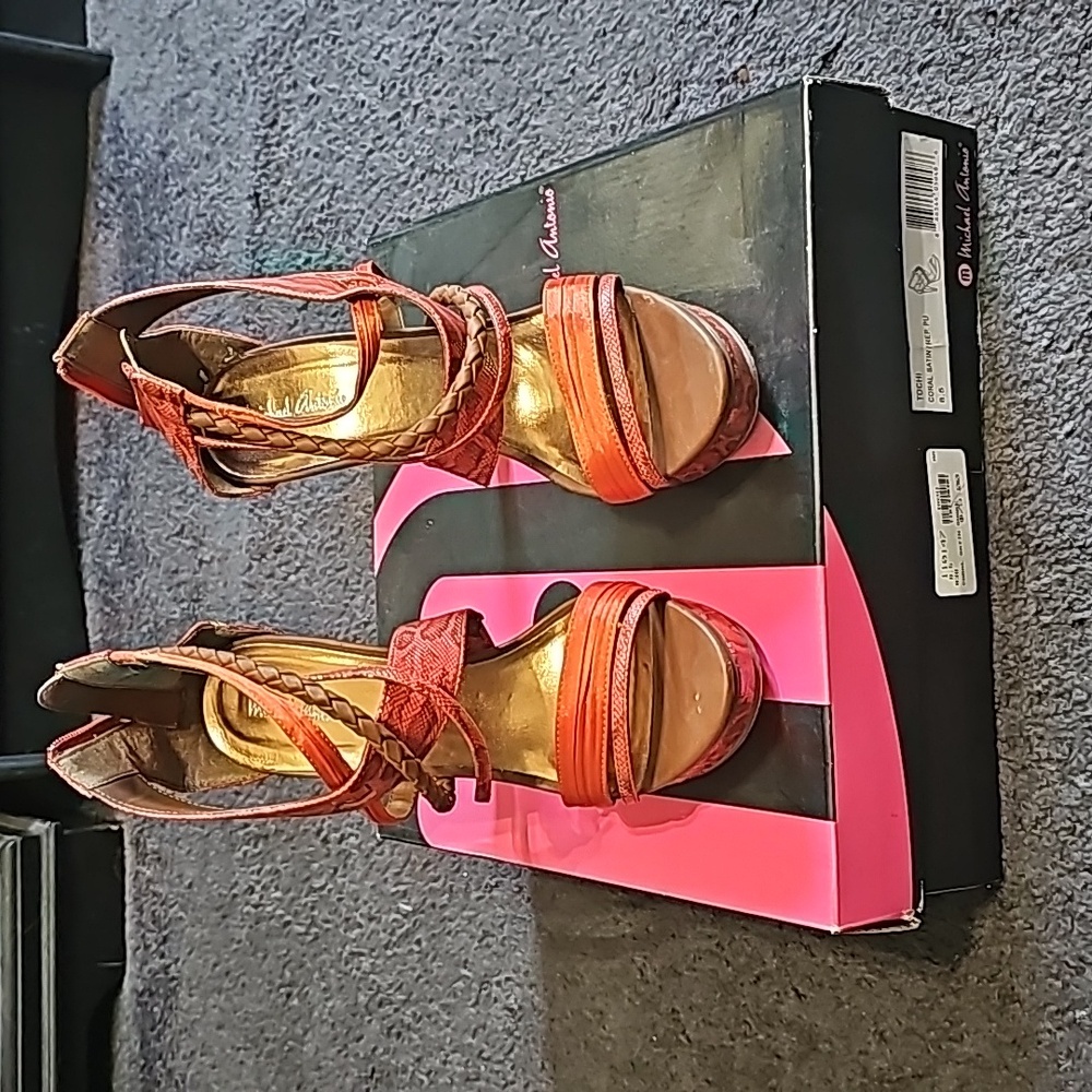 Coral sandals